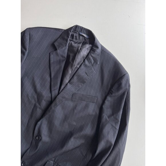 BROOKS BROTHERS 1818 Madison Navy Blue Pinstripe Wool Suit, Size 45L/40W - Picture 6 of 16